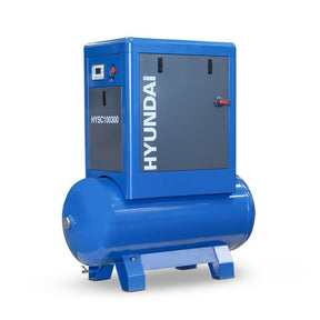 Hyundai 10hp 300L Heavy-Duty Industrial Screw Air Compressor, 400v, Quiet Running | HYSC100300