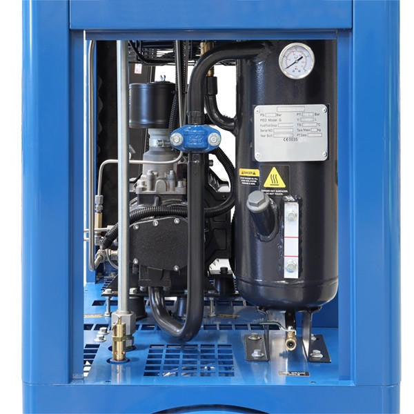 Hyundai 10hp 300L Heavy-Duty Industrial Screw Air Compressor, 400v, Quiet Running | HYSC100300