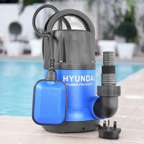 Hyundai 250W Submersible Water Pump, 25-32mm / 1 - 1/4" Hose, Clean Water, 10m Lift | HYSP250C
