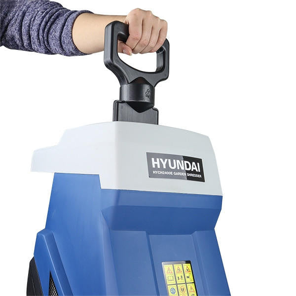 Hyundai 2400w Electric Garden Shredder 2.4kW 230v 45L Collector | HYCH2400E