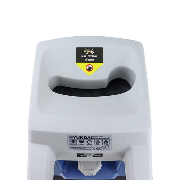 Hyundai 2400w Electric Garden Shredder 2.4kW 230v 45L Collector | HYCH2400E