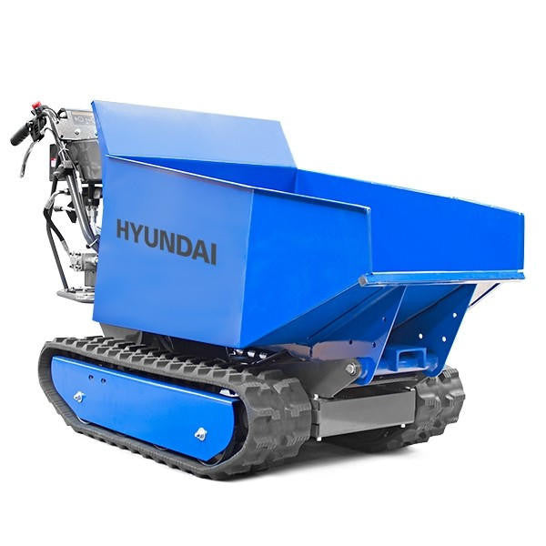 Hyundai 196cc 500kg Petrol Tracked Mini Dumper Power Barrow Transporter | HYTD500