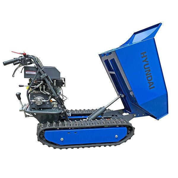 Hyundai 196cc 500kg Petrol Tracked Mini Dumper Power Barrow Transporter | HYTD500