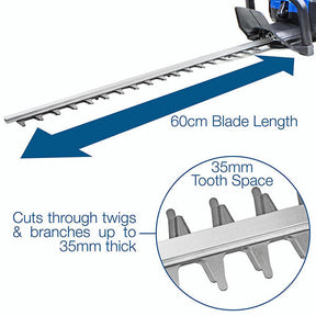Hyundai 26cc 600mm Petrol Hedge Trimmer Cutter, Easy-Start & Lightweight 2-stroke | HYHT2600X
