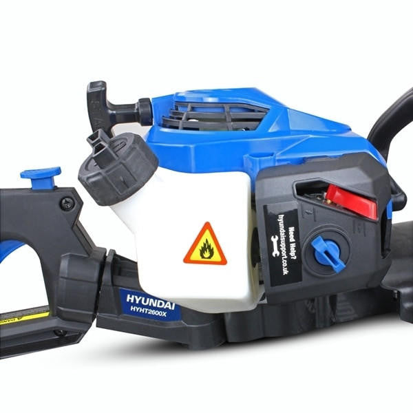Hyundai 26cc 600mm Petrol Hedge Trimmer Cutter, Easy-Start & Lightweight 2-stroke | HYHT2600X
