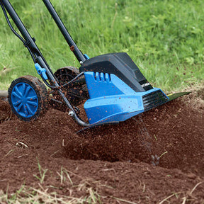 Hyundai 1500W 45cm Electric Garden Tiller, Cultivator, Rotovator and Rototiller 4 x 6 Blades | HYT1500E