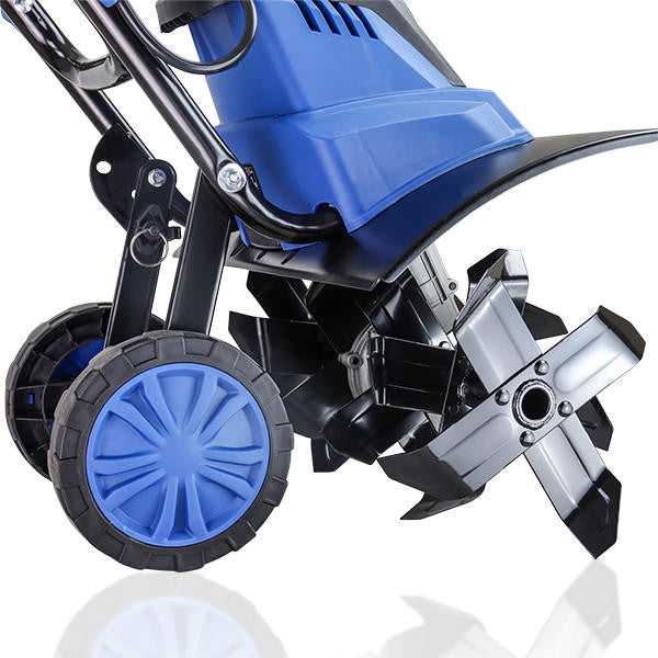 Hyundai 1500W 45cm Electric Garden Tiller, Cultivator, Rotovator and Rototiller 4 x 6 Blades | HYT1500E