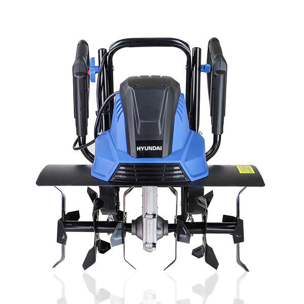 Hyundai 1500W 45cm Electric Garden Tiller, Cultivator, Rotovator and Rototiller 4 x 6 Blades | HYT1500E