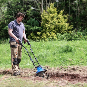 Hyundai 1050W 36cm Electric Garden Tiller, Cultivator, Rotovator and Rototiller 4 x 4 Blades | HYT1050E