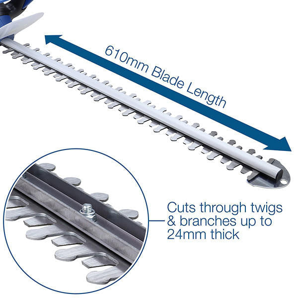 Hyundai 680W 610mm Electric Hedge Trimmer Pruner | HYHT680E