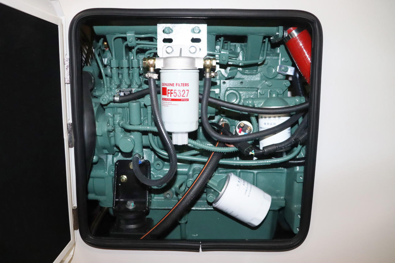 Hyundai 17kW / 20.4kVA* Compact Diesel Generator, Slow-running 1500rpm, 230v Single Phase Genset with Silenced Canopy | DHY18COM-1