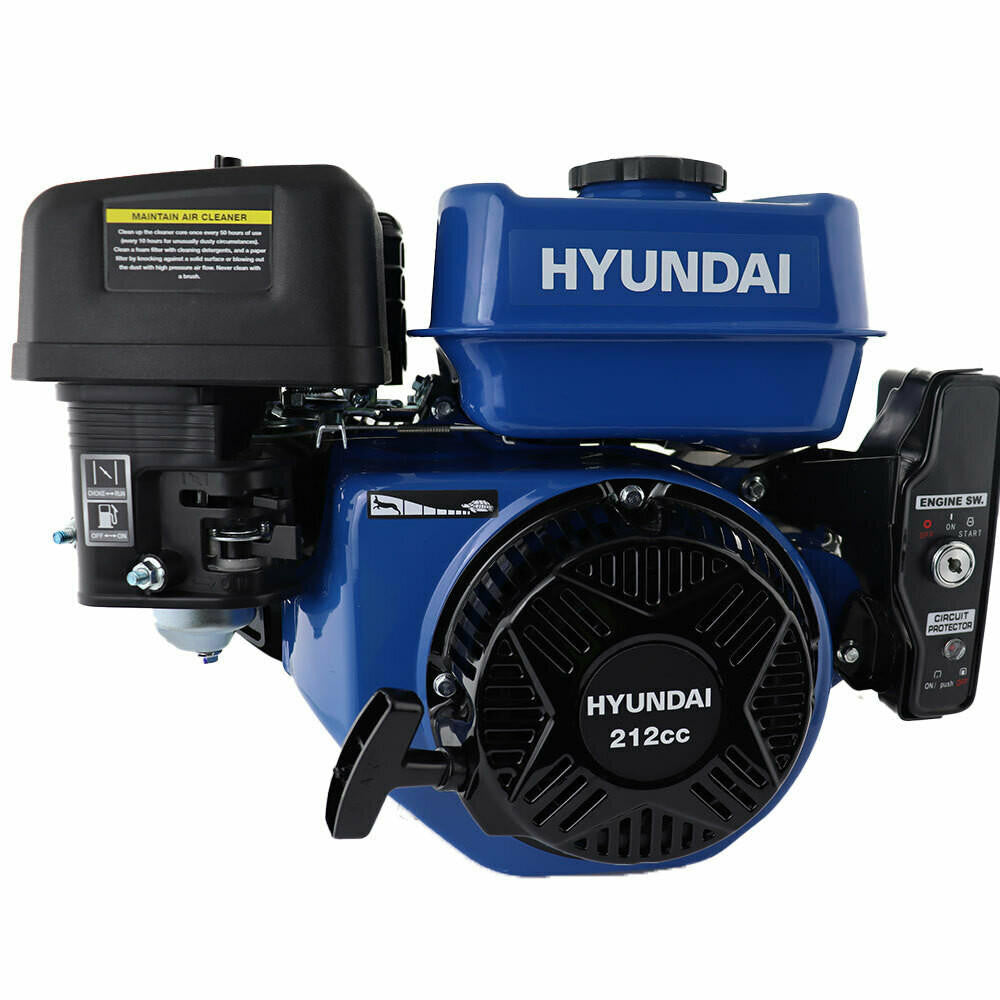 Hyundai 212cc 6.5hp 3/4'' 19.05mm Electric-Start Horizontal Straight Shaft Petrol Replacement Engine, 4-Stroke, OHV | IC210PE-19