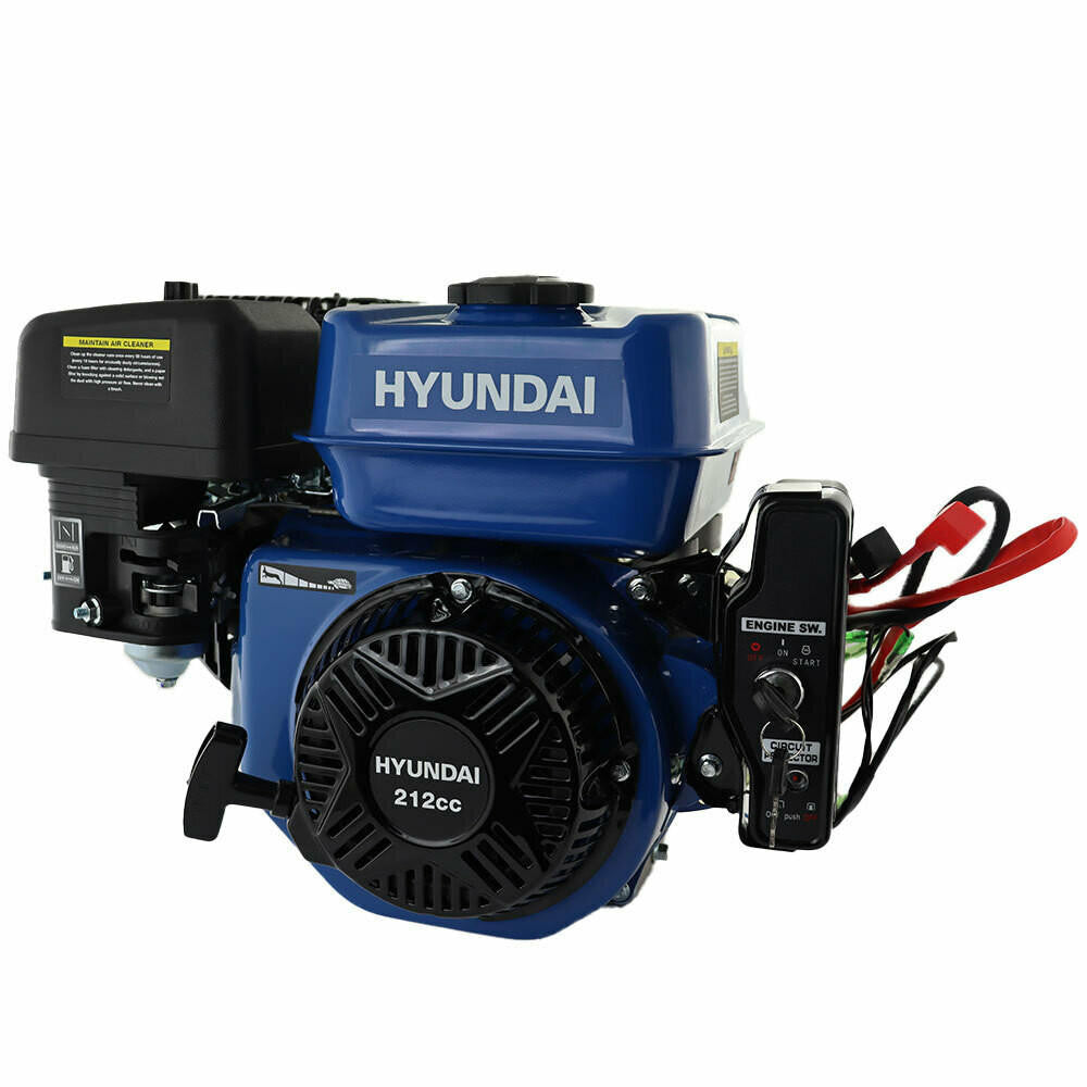 Hyundai 212cc 6.5hp 3/4'' 19.05mm Electric-Start Horizontal Straight Shaft Petrol Replacement Engine, 4-Stroke, OHV | IC210PE-19