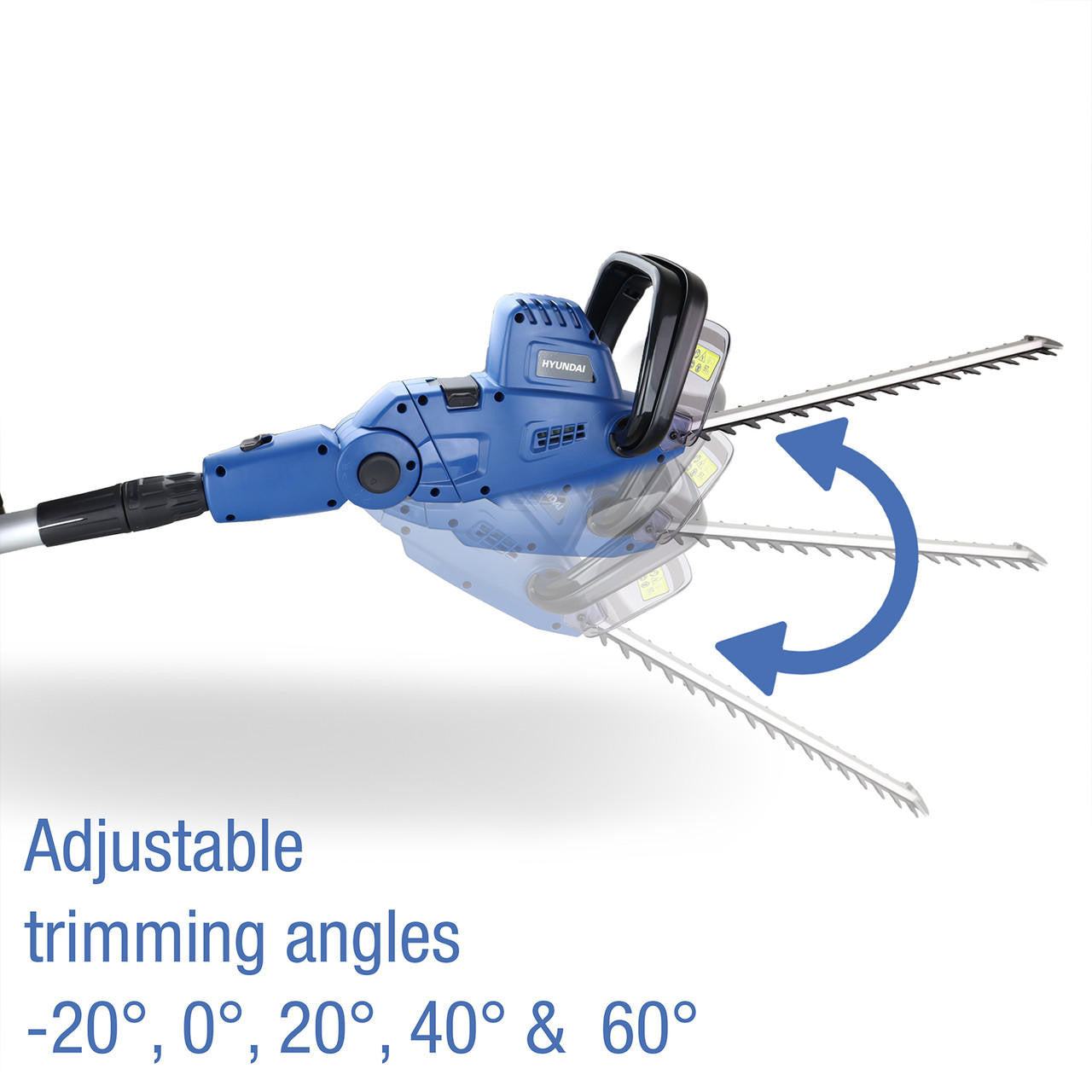 Hyundai 550W 440mm 2-in-1 Corded Electric Pole Hedge Trimmer and Pruner Convertible | HYP2HT550E