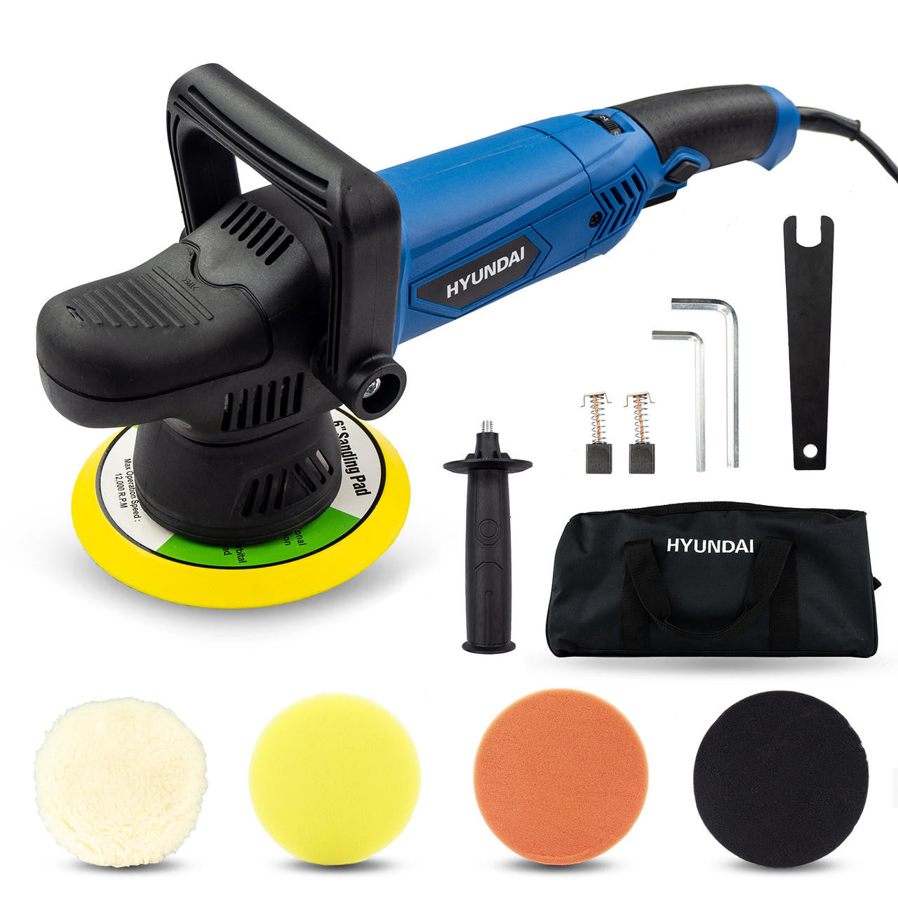 Hyundai 900W 150mm Electric Dual Action Car Polisher Kit | HYDAP900E