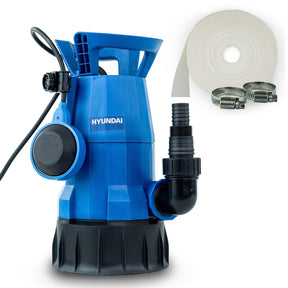 Hyundai 550w Submersible Pump, 25-32mm 1-1/2" Hose, Clean and Dirty Water Sump Pump, 7m Lift | HYSP550CD