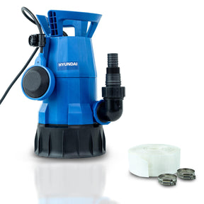 Hyundai 550w Submersible Pump, 25-32mm 1-1/2" Hose, Clean and Dirty Water Sump Pump, 7m Lift | HYSP550CD