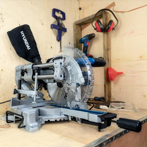 Hyundai 2000W Electric Mitre Saw / Chop Saw with 255mm Blade, 230V | HYMS2000E