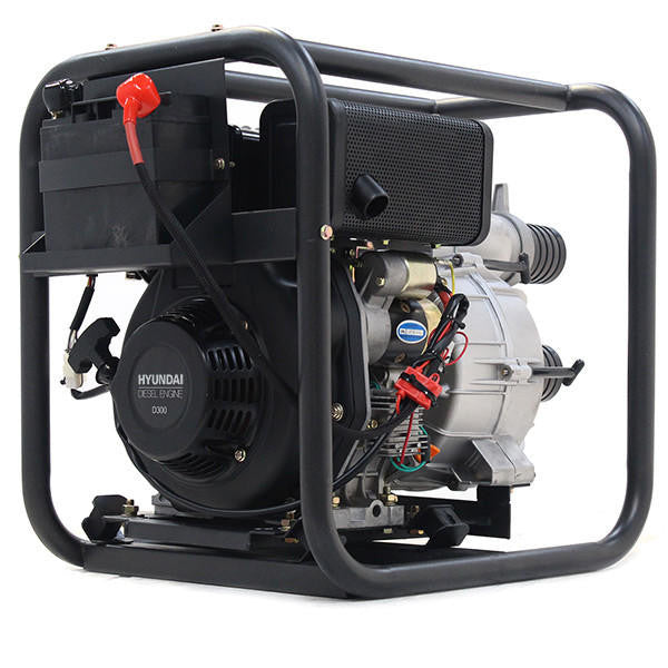 Hyundai Diesel Dirty Water Pump 3in Electric Start + 2 Hoses