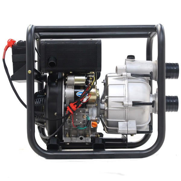 Hyundai Diesel Dirty Water Pump 3in Electric Start + 2 Hoses
