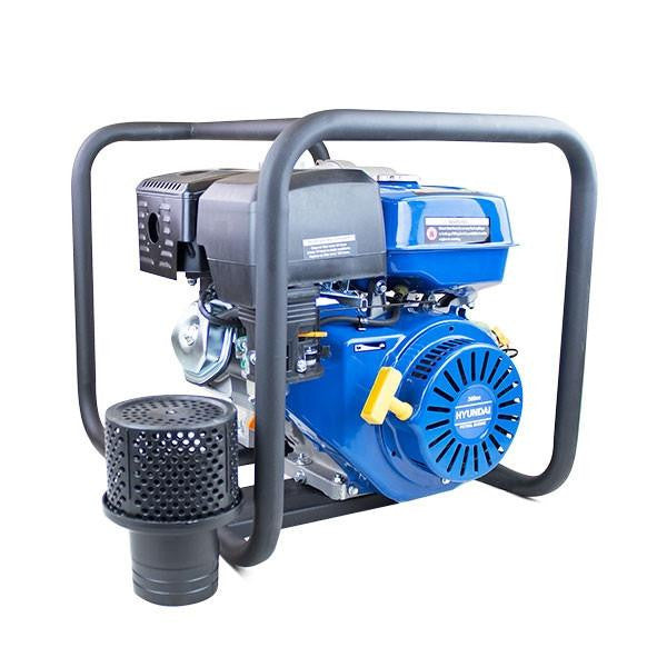 Hyundai Petrol Water Pump 100mm 750L/Min Portable, 45,000 L/HR 13hp + 2 Hoses