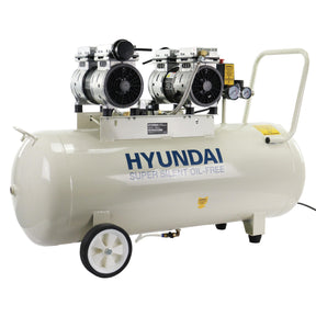 Hyundai 1500W / 2HP 100L Oil Free Low Noise Electric Air Compressor 11CFM 145psi Direct Drive | HY275100