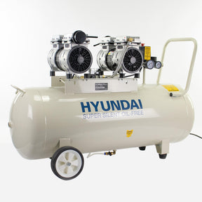Hyundai 1500W / 2HP 100L Oil Free Low Noise Electric Air Compressor 11CFM 145psi Direct Drive | HY275100