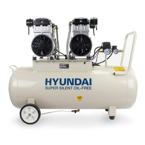 Hyundai 1500W / 4HP 100L Oil Free Low Noise Electric Air Compressor 22CFM 145psi Direct Drive | HY2150100
