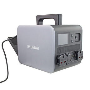 Hyundai HPS-300 Portable Power Station & Protective Carry/Shoulder Bag & 60W Portable & Foldable Solar Charger | HPS-300+CBB5830-1+H60