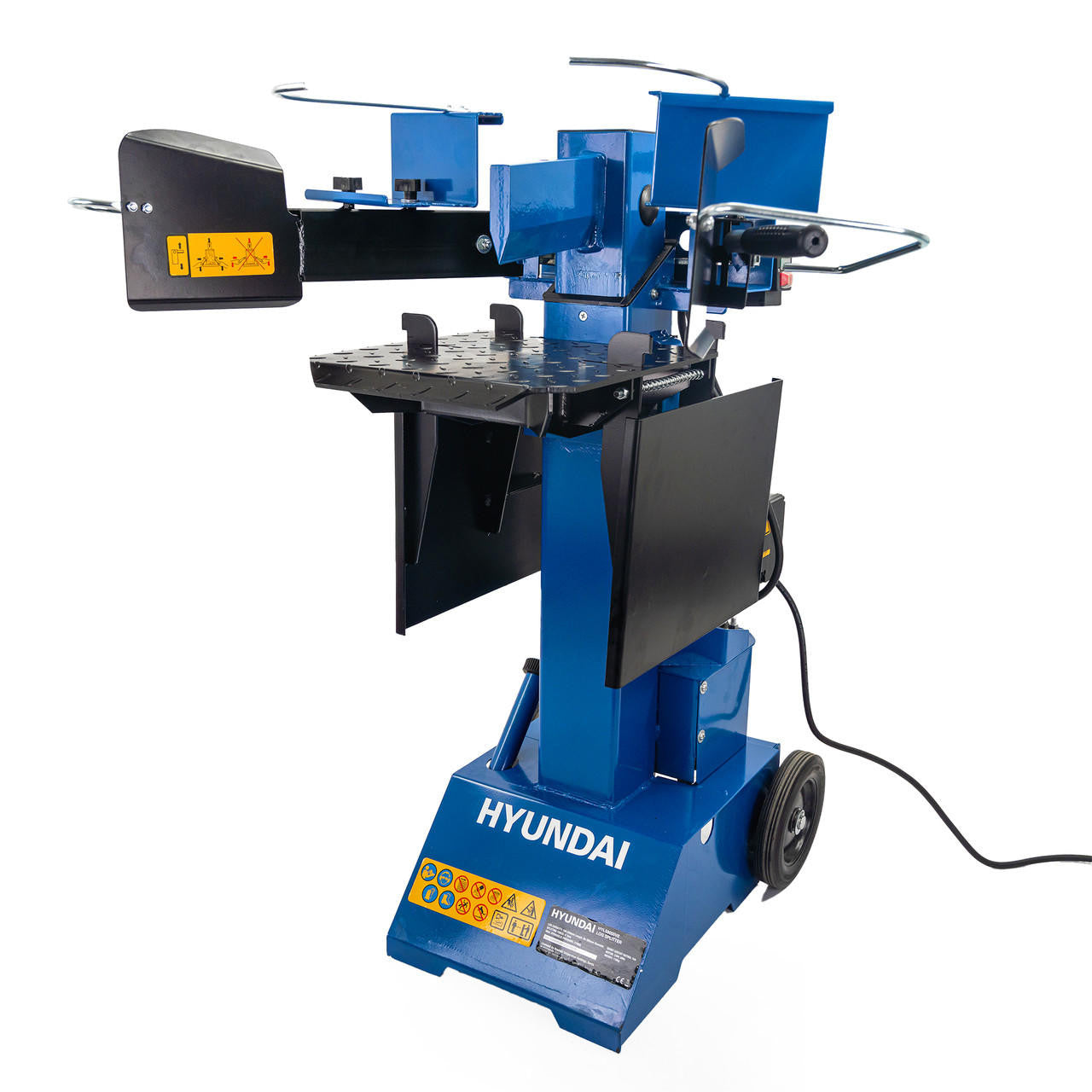 Hyundai 8 Tonne Vertical Electric Log Splitter with Hydraulic Ram, Dual Handle Control 550mm Length | HYLS8000VE