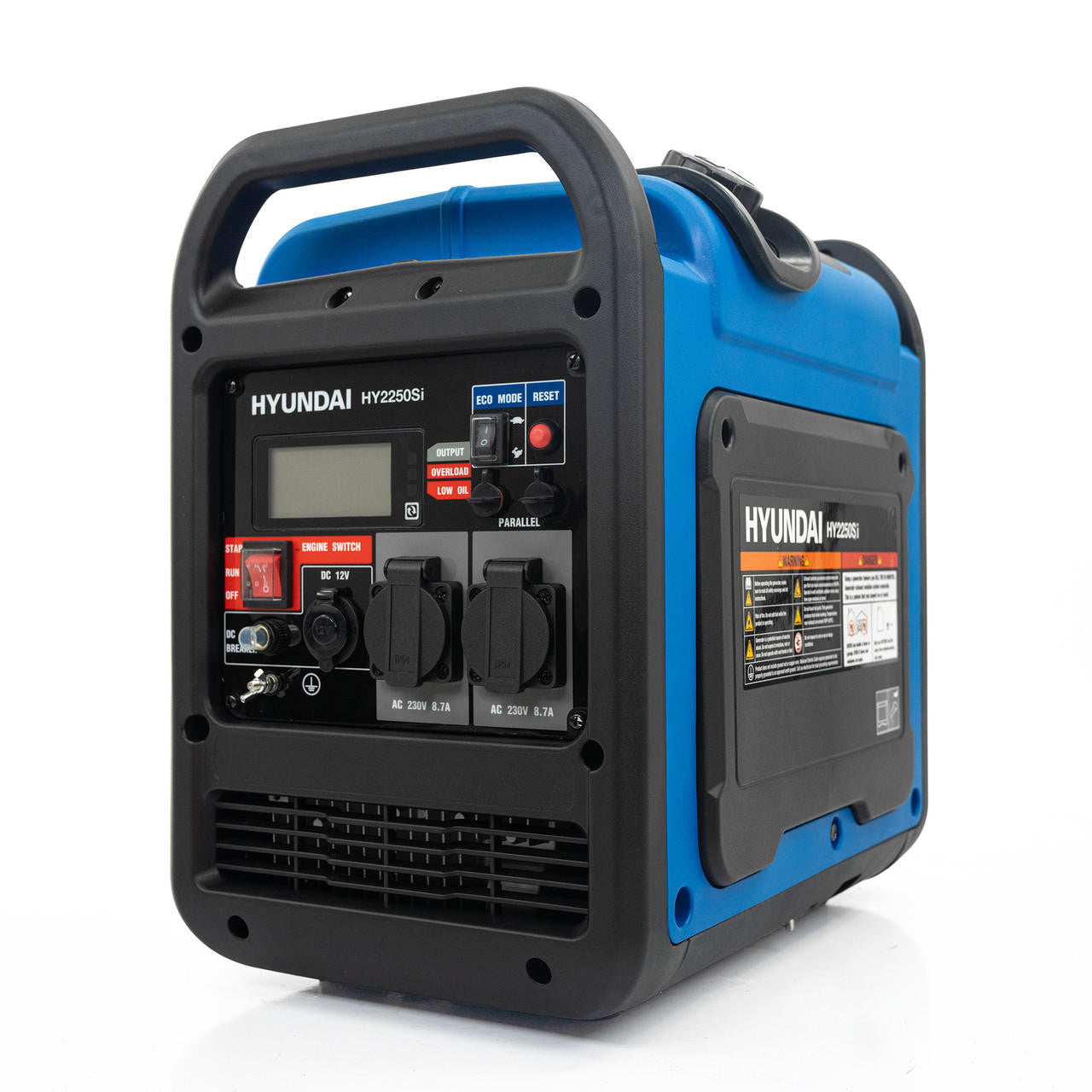 Hyundai 2200W / 2.2kW Petrol Inverter Generator, Pure Sine Wave Output, Lightweight, Quiet Running | HY2250Si