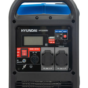 Hyundai 2200W / 2.2kW Petrol Inverter Generator, Pure Sine Wave Output, Lightweight, Quiet Running | HY2250Si