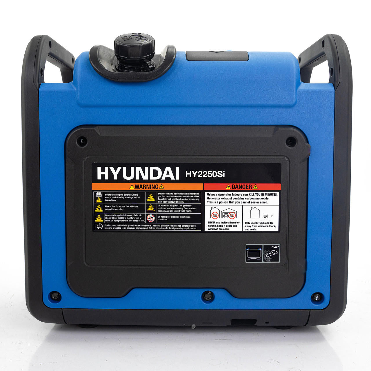 Hyundai 2200W / 2.2kW Petrol Inverter Generator, Pure Sine Wave Output, Lightweight, Quiet Running | HY2250Si