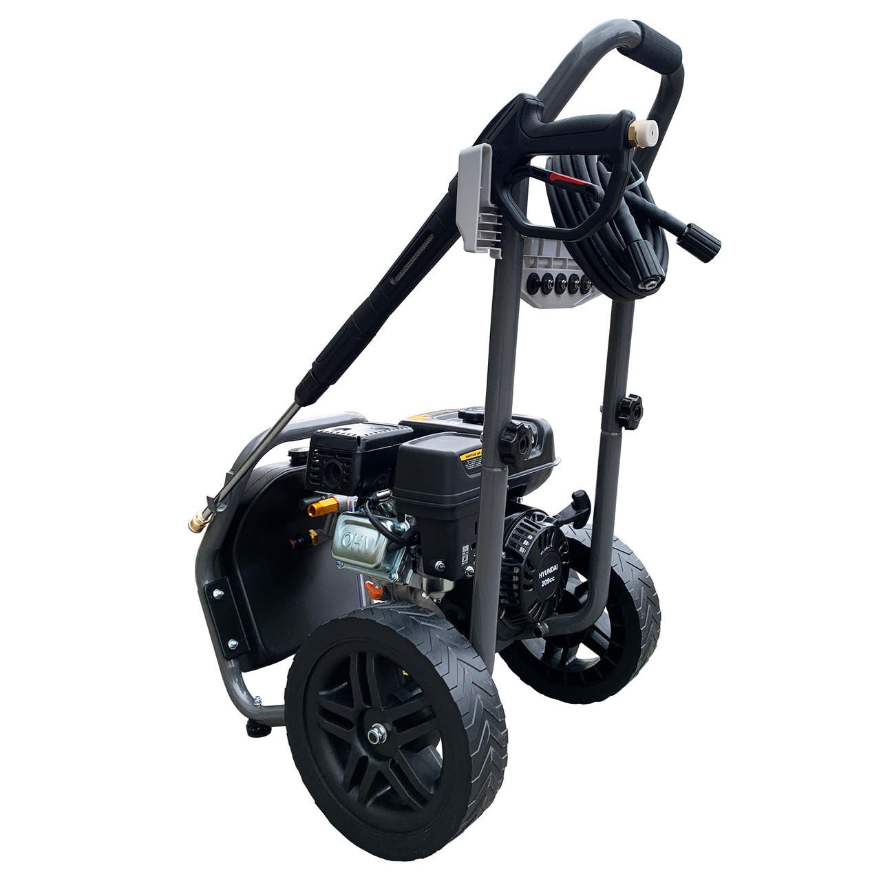 Hyundai 3400psi / 234 bar 209cc Petrol Pressure Washer, 9L/min, 10m Hose & Detergent Tank | HYW3400P