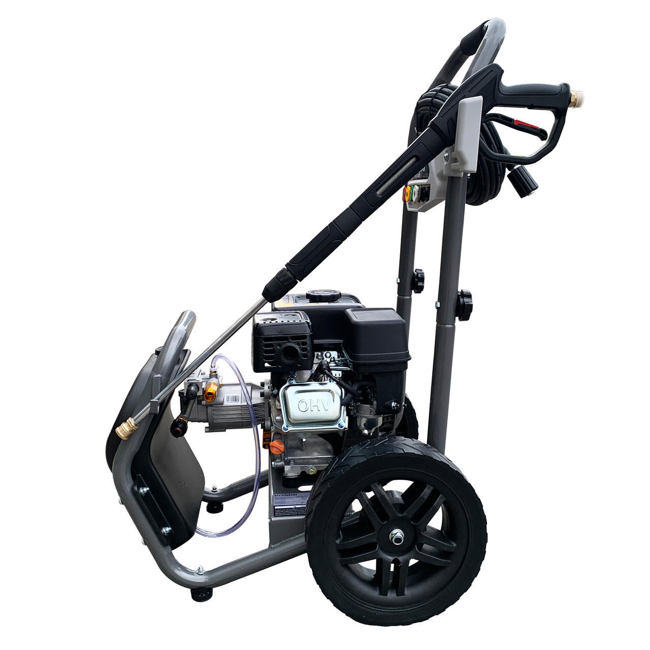 Hyundai 3400psi / 234 bar 209cc Petrol Pressure Washer, 9L/min, 10m Hose & Detergent Tank | HYW3400P