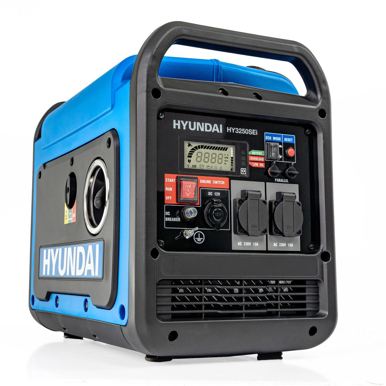 Hyundai 3200W / 3.2kW Petrol Inverter Generator, Pure Sine Wave Output, Lightweight, Quiet with Electric Start | HY3250SEi