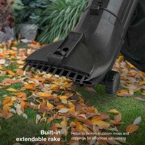 Hyundai 3000w 3-in-1 Leaf Blower, Vacuum, Shredder, 6-Speed, 45L Large Collection Bag, Long 12m Cable | HYBV3000E2
