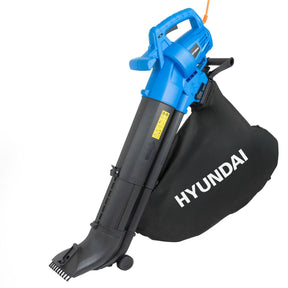 Hyundai 3000w 3-in-1 Leaf Blower, Vacuum, Shredder, 6-Speed, 45L Large Collection Bag, Long 12m Cable | HYBV3000E2