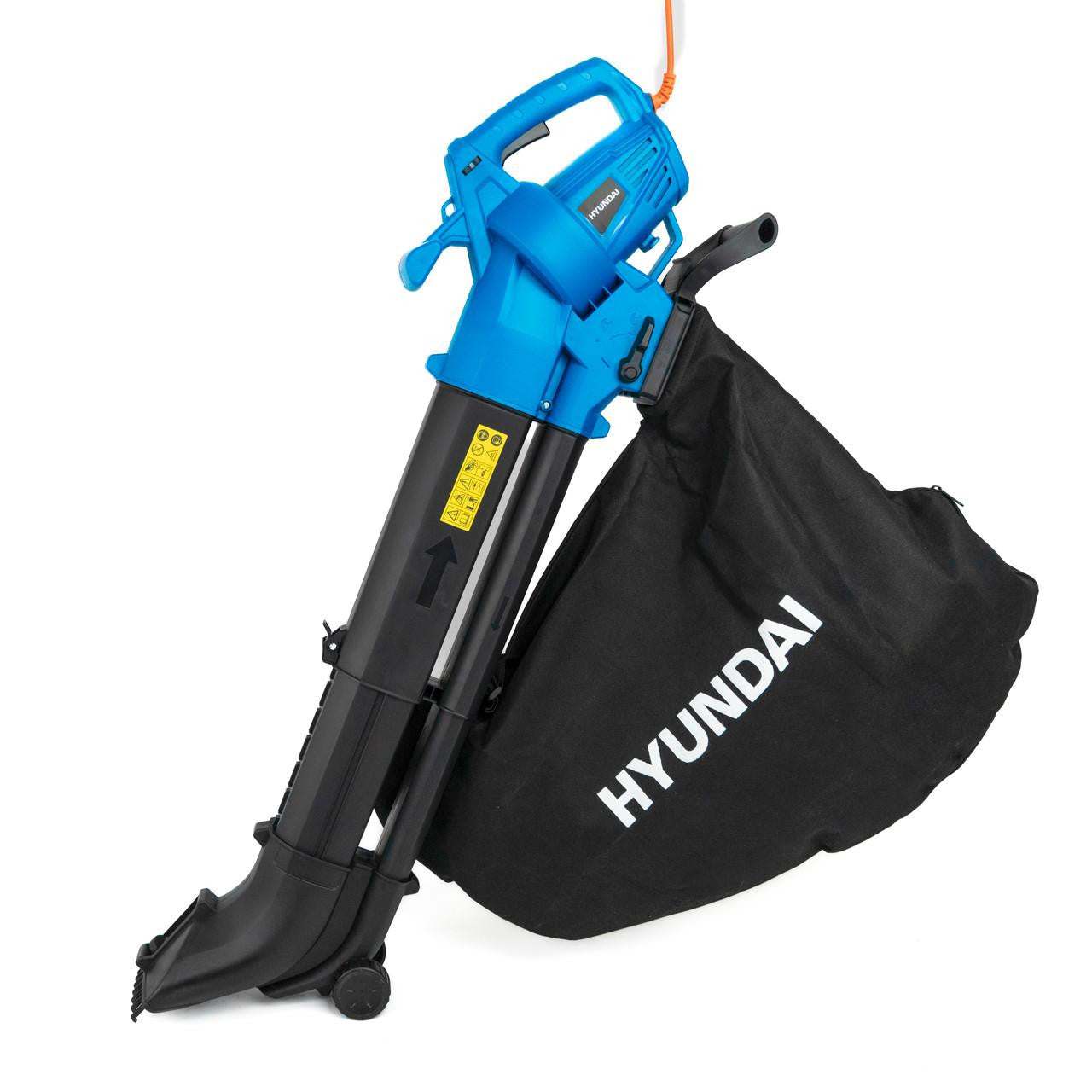 Hyundai 3000w 3-in-1 Leaf Blower, Vacuum, Shredder, 6-Speed, 45L Large Collection Bag, Long 12m Cable | HYBV3000E2