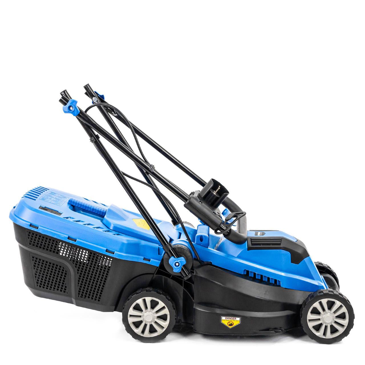 Hyundai Electric Lawn Care Bundle, 1300W 33cm Cut Lawn Mower & 250W Grass Trimmer | HYM3313EGT