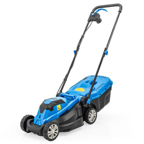 Hyundai Electric Lawn Care Bundle, 1300W 33cm Cut Lawn Mower & 250W Grass Trimmer | HYM3313EGT