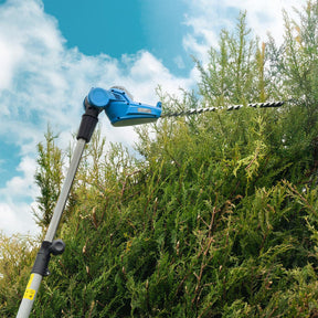 Hyundai 20V 450mm Cordless Long Reach Pole Hedge Trimmer, 2.6m Long Reach, 2.0Ah li-ion Battery & Charger | HY20CPHT