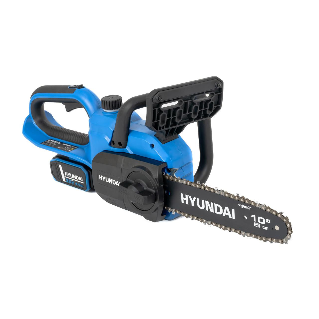 Hyundai 10'' 25cm Cordless Chainsaw 20V Li-Ion 4Ah Battery and Charger | HY20CCS10