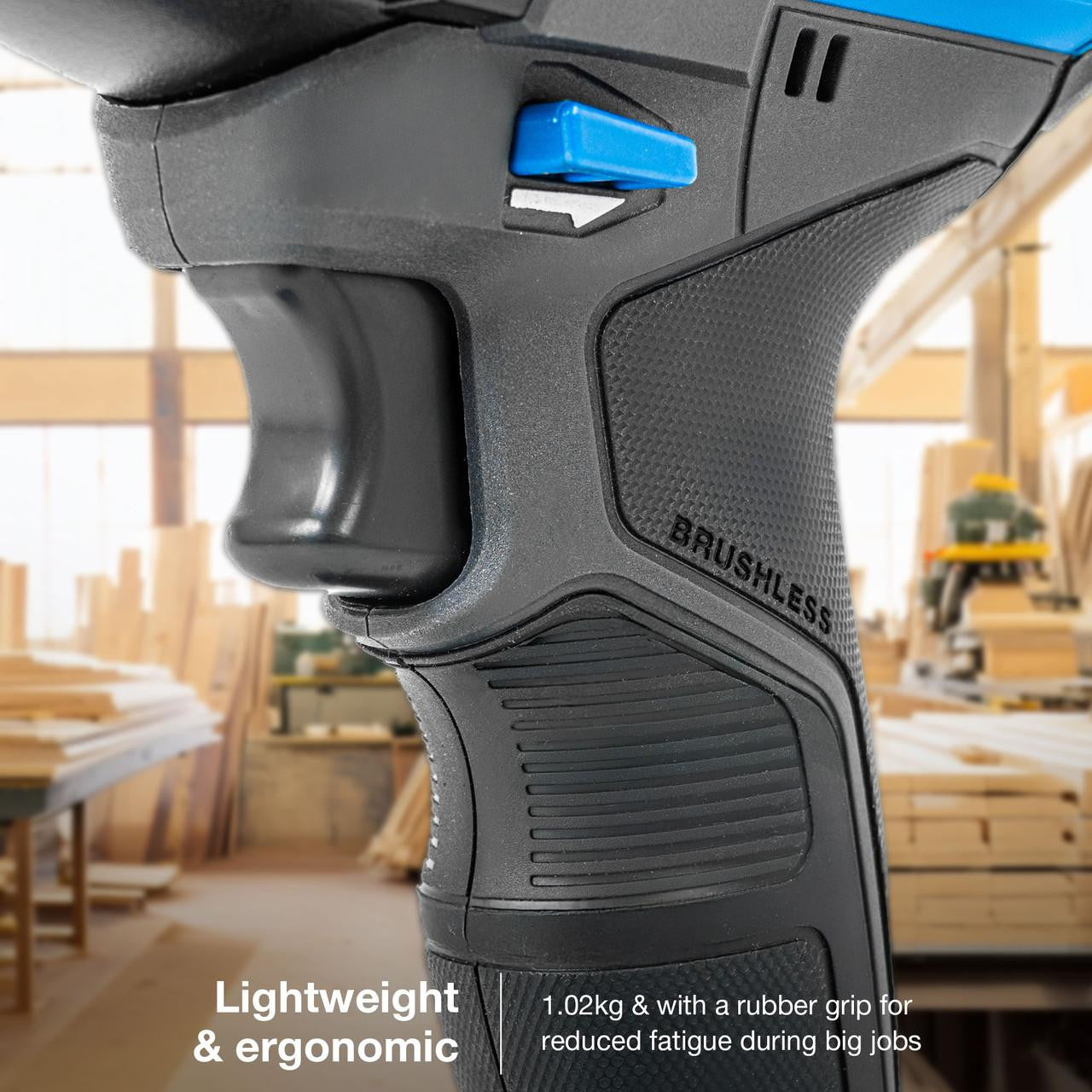Hyundai 20V Cordless 65Nm Hammer Drill and 230Nm Impact Driver Brushless Kit, 2x 2.0Ah Li-ion Batteries and 2A Charger  | S01-T2B