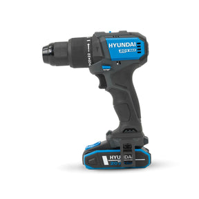 Hyundai 20V Cordless 65Nm Hammer Drill and 230Nm Impact Driver Brushless Kit, 2x 2.0Ah Li-ion Batteries and 2A Charger  | S01-T2B