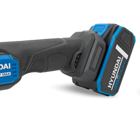 Hyundai 20V Cordless Hammer Drill 60Nm and Angle Grinder 115mm Brushless Kit, inc. 2.0Ah and 4.0Ah Li-ion Battery and 2A Charger  | S02-FTB