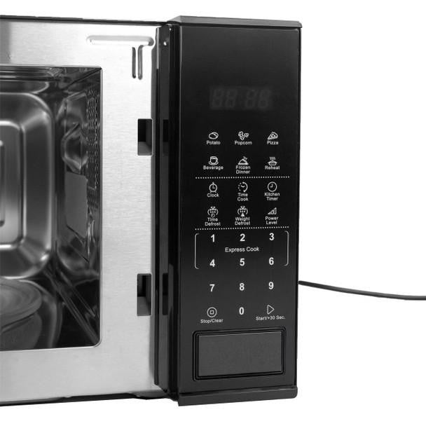Hyundai 800W 20L Black Microwave, Stainless Steel, 11 Power Levels, Auto Defrost, 6 Auto Cook and Defrost Modes | HYMW80020