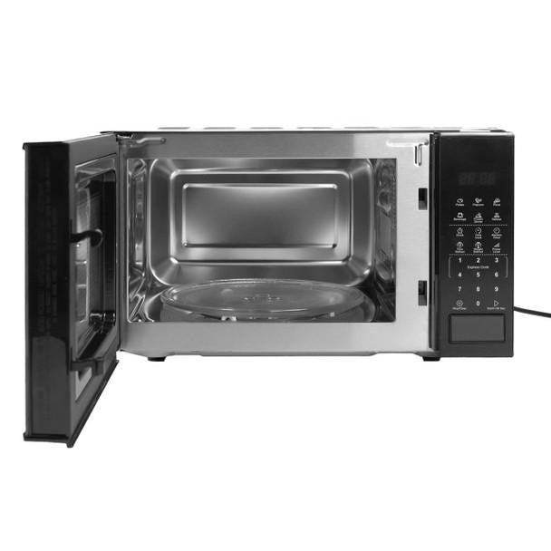 Hyundai 800W 20L Black Microwave, Stainless Steel, 11 Power Levels, Auto Defrost, 6 Auto Cook and Defrost Modes | HYMW80020