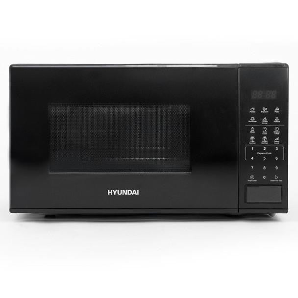Hyundai 800W 20L Black Microwave, Stainless Steel, 11 Power Levels, Auto Defrost, 6 Auto Cook and Defrost Modes | HYMW80020