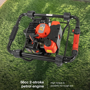 P1 56 cc Petrol Earth Auger with Brake System Post Hole Borer and Ground Drill - 100, 150 & 200mm | P1-EA560BR